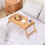 Multipurpose Bamboo Bed Table Foldable Laptop, Snack, and Breakfast Tray