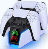 RGB Fast Charging Dock for PS5 Controllers Dual Gamepad Stand