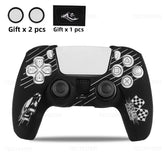 Protective Cover Skin for Playstation 5 Controller Anti-slip Silicone Case for PS5 Slim Gamepad Cover Thumb Grips Accessories