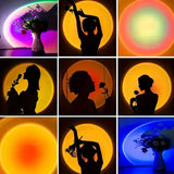 Sunset Projection LED Light 16 Colors with USB & Remote, Dynamic Mood Lighting for Home