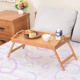 Multipurpose Bamboo Bed Table Foldable Laptop, Snack, and Breakfast Tray