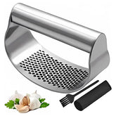 Stainless Steel Garlic Press & Ginger Crusher Manual Garlic Squeezer Kitchen Tool
