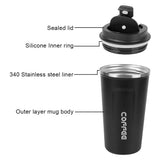 Thermal Coffee Travel Mug 380/510ML – Stainless Steel Leak-Proof Coffee & Tea Cup