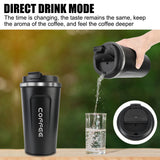 Thermal Coffee Travel Mug 380/510ML – Stainless Steel Leak-Proof Coffee & Tea Cup