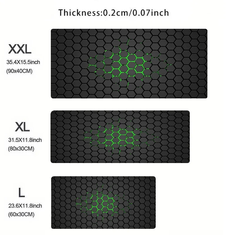 Hexagon Gaming Mouse Pad Large Desk Mat for Keyboard and Mouse, Soft Non-Slip Office & Gamer Mouse Mat