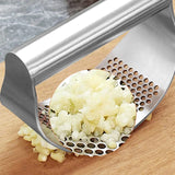 Stainless Steel Garlic Press & Ginger Crusher Manual Garlic Squeezer Kitchen Tool