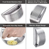 Stainless Steel Garlic Press & Ginger Crusher Manual Garlic Squeezer Kitchen Tool