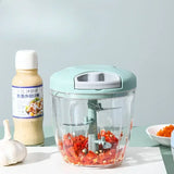 Manual Vegetable & Meat Chopper 500/900ML Garlic, Onion & Food Crusher