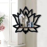 Wooden Lotus Decorative Wall Shelf Multi-Purpose Aromatherapy Organizer