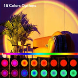 Sunset Projection LED Light 16 Colors with USB & Remote, Dynamic Mood Lighting for Home