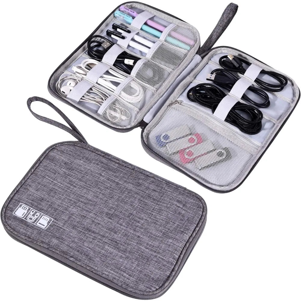 Electronics Organizer Bag Waterproof Travel Pouch for Cables, Chargers & Accessories