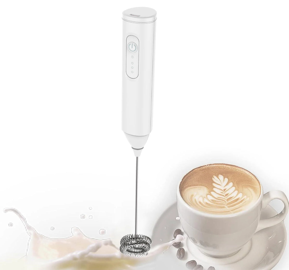 Portable Milk Frothier USB Rechargeable Foam Maker for Coffee, Latte & Cappuccino