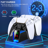 RGB Fast Charging Dock for PS5 Controllers Dual Gamepad Stand